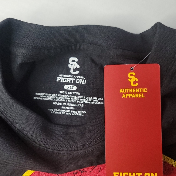 USC Trojans Big & Tall Old Throwback Logo Graphic Black T-Shirt XLT - Picture 5 of 5